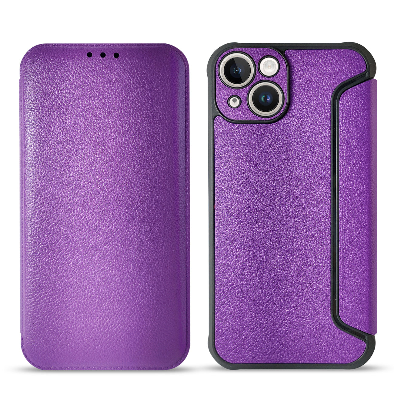 Magnetic wallet Leather phone case For Apple iPhone 14 Plus In Purple (FC36-IPH14PLUSPP)